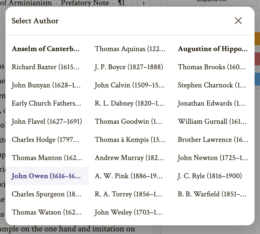 Library authors — bolded authors have content